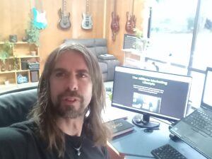 Luke Moretti in his office. The Online Blogger