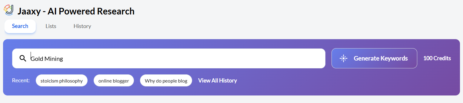 Jaaxy AI Powered Research for finding a niche