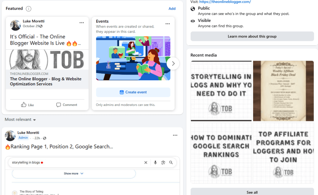 Blog post ideas in Facebook groups