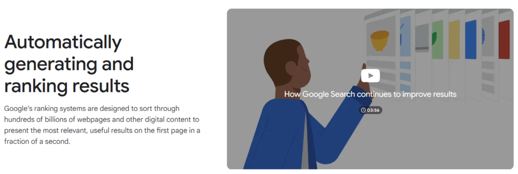 Googles Ranking Factors Explanation Video