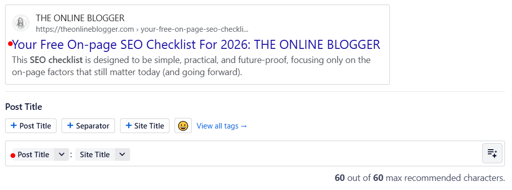On Page SEO checklist for 2026 and beyond