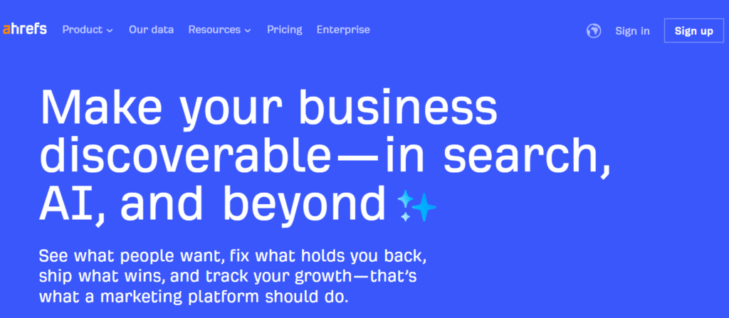 Ahrefs website audit tool
