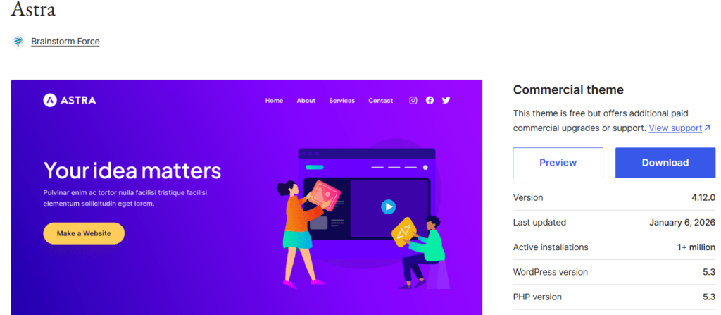 Astra Theme. Speed Up Your WordPress Website