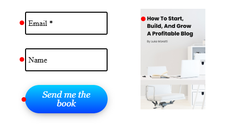 Clear call to actions image of an example of how to improve user experience