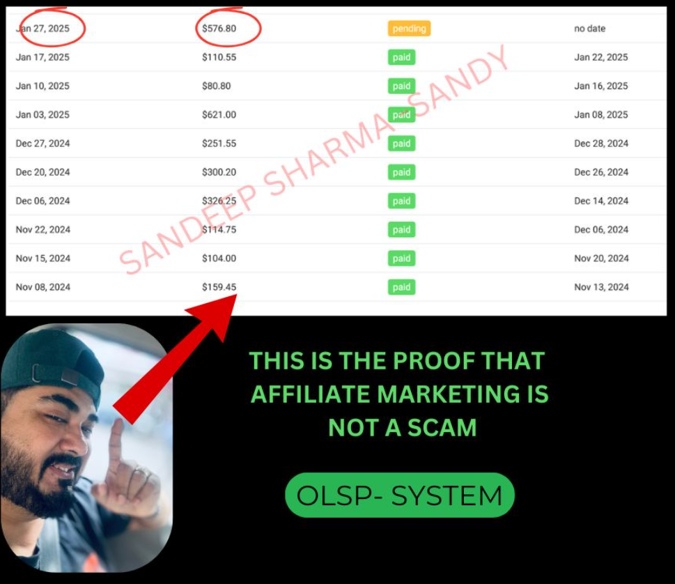 OLSP Mega Link commissions