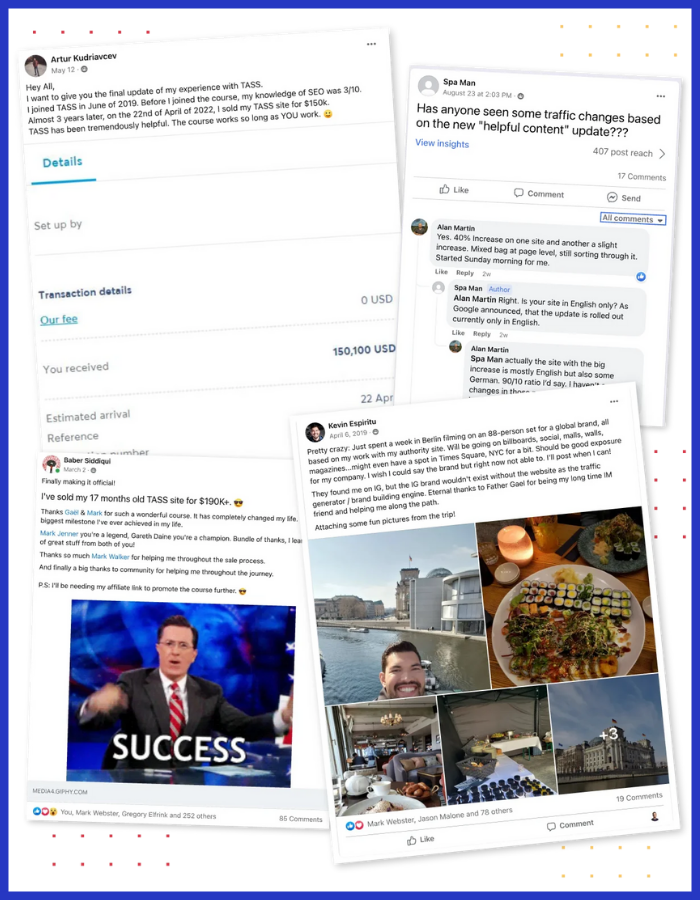 Here is a collection of Authority Hacker review testimonials from members.