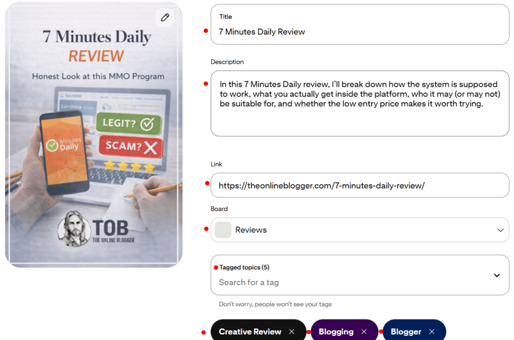 How to promote blogs on Pinterest with The Online Blogger