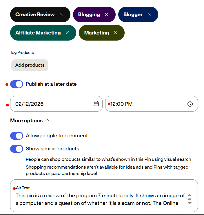 Stay consistent with Pins on Pinterest blog image