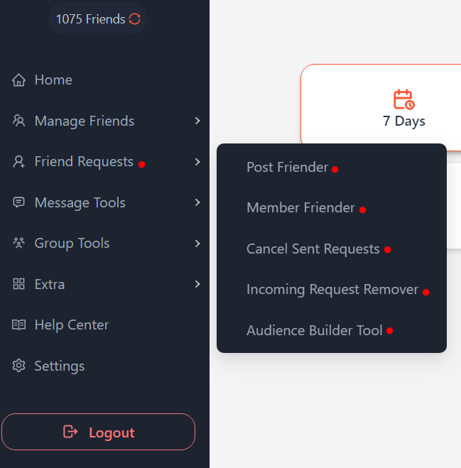 Audience builder inside the Leads Miner Pro dashboard
