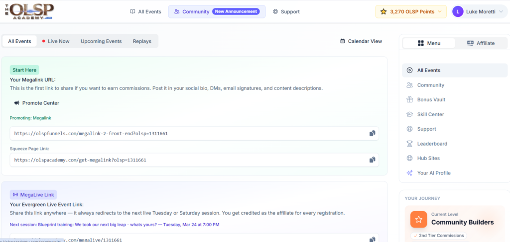An Image of The New OLSP Academy Backoffice by Wayne Crowe