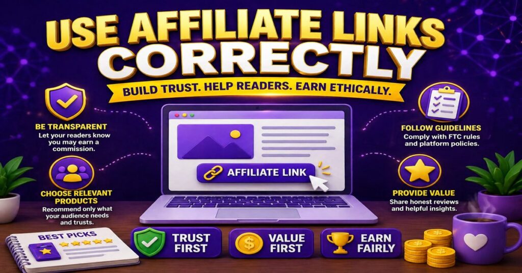 How to Use affiliate links effectively image
