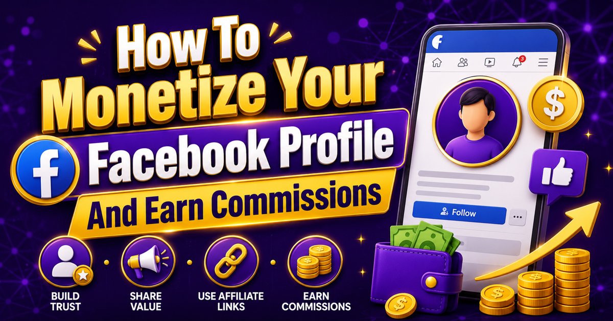 How to monetize your Facebook profile and earn commissions