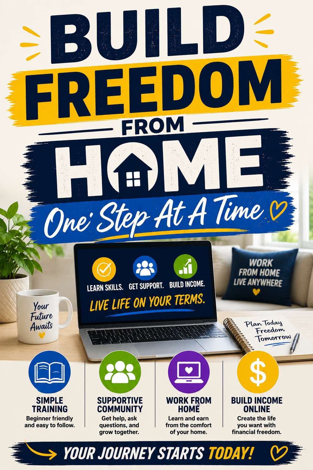 Build Freedom From Home Online with Affiliate Marketing