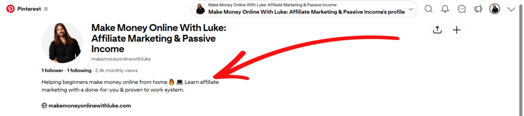 Make Money Online With Luke Pinterest Account